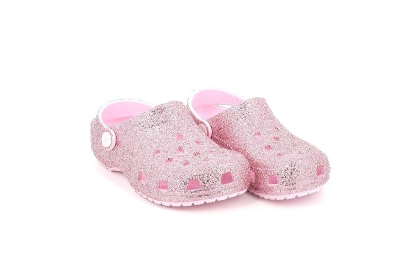 Παιδικό Σαμπό για Κορίτσι Crocs Classic Chunky Glitter Clog K Ανατομικό Χρώματος Ροζ 211939-6ZW