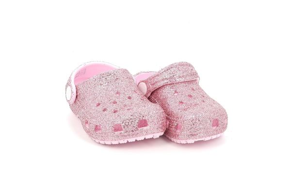 Παιδικό Σαμπό για Κορίτσι Crocs Classic Chunky Glitter Clog T Ανατομικό Χρώματος Ροζ  211940-6ZW