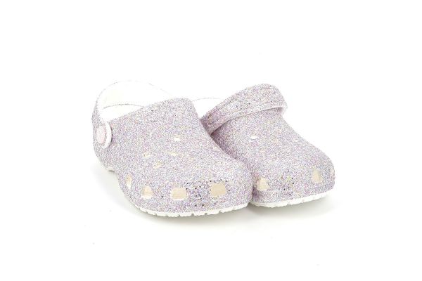 Παιδικό Σαμπό για Κορίτσι Crocs Classic Fantasy Glitter Clog K Ανατομικό Χρώματος Λευκό 212561-100