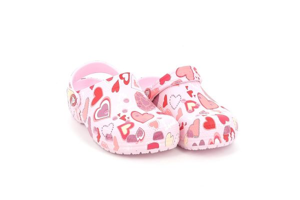 Παιδικό Σαμπό για Κορίτσι Crocs Classic Vday Clog K Ανατομικό Χρώματος Ροζ 209754-7CI