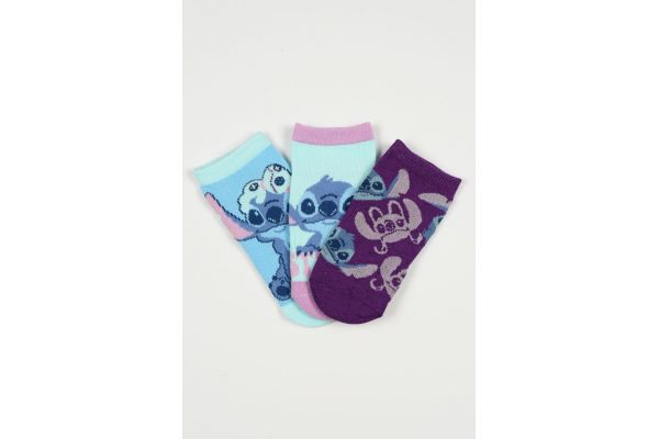Παιδικές Κάλτσες για Κορίτσι Disney Stitch Χρώματος Πολύχρωμo EZO6019.PACK1