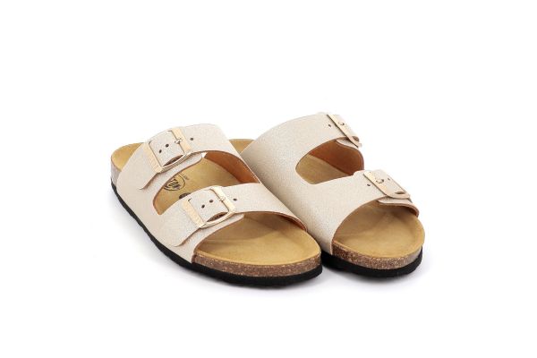 Γυναικεία Comfort Παντόφλα Plakton Χρώματος Χρυσό 180010