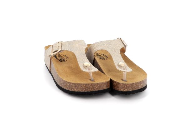 Γυναικεία Comfort Παντόφλα Plakton Χρώματος Χρυσό 341671
