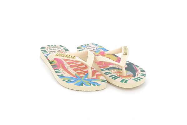 Γυναικεία Σαγιονάρα Havaianas Tropicana Vibes Χρώματος Μπεζ 4150746-92561