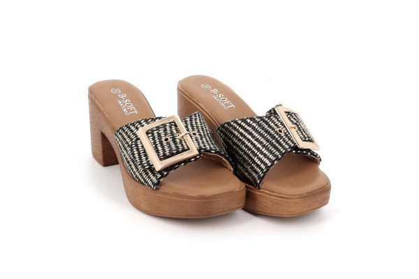 Γυναικείο Mule B-Soft Χρώματος Μαύρο 2367-825
