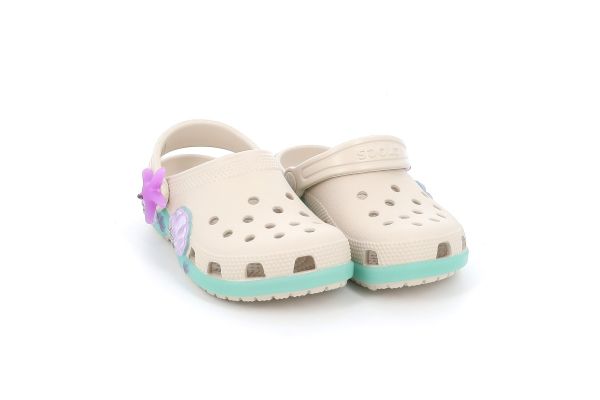 Παιδικό Σαμπό για Κορίτσι Crocs Classic Sea Sparkle Shaker Cgk Ανατομικό Χρώματος Μπεζ 213273-2MC